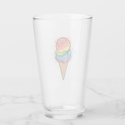 Rainbow LGBTQ+ Pride Ice Cream Glas (Achterkant)