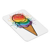 Rainbow LGBTQ+ Pride Ice Cream Magneet (Rechterzijde)