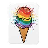 Rainbow LGBTQ+ Pride Ice Cream Magneet (Verticaal)