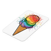 Rainbow LGBTQ+ Pride Ice Cream Magneet (Linkerzijde)