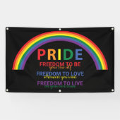 Rainbow LGBTQ Pride is Freedom Gay Rights Spandoek (Horizontaal)