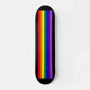 Rainbow LGBTQ+ Skateboard dek (zwart)