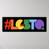 Rainbow #LGBTQ Text Poster (Voorkant)