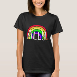 Rainbow LGBTQIA+-bondgenoot | Pride vlag T-shirt