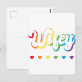 Rainbow LGBTQIA Lesbian Gay Support Briefkaart (Voorkant / Achterkant)