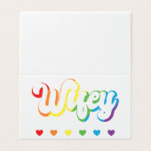 Rainbow LGBTQIA Lesbian Gay Support Kaart (Buitenkant ongevouwen)