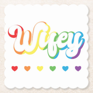 Rainbow LGBTQIA Lesbian Gay Support Kartonnen Onderzetters