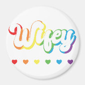 Rainbow LGBTQIA Lesbian Gay Support Magneet (Voorkant)