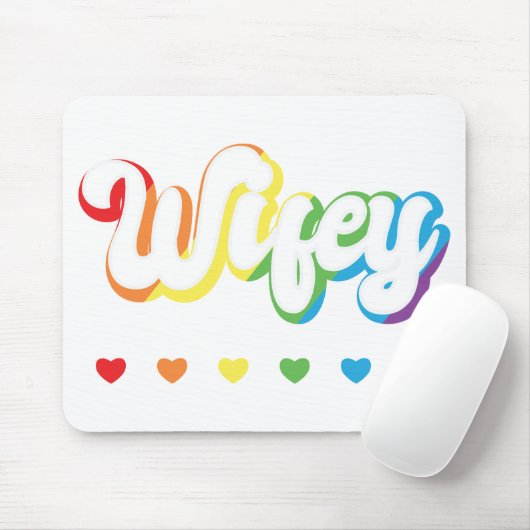 Rainbow LGBTQIA Lesbian Gay Support Muismat (Met muis)