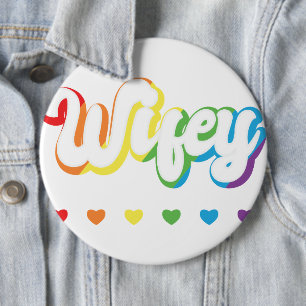 Rainbow LGBTQIA Lesbian Gay Support Ronde Button 6,0 Cm