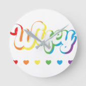 Rainbow LGBTQIA Lesbian Gay Support Ronde Klok (Voorkant)