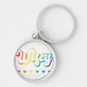 Rainbow LGBTQIA Lesbian Gay Support Sleutelhanger (Voorkant)