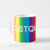 Rainbow "LGBTQIAPN+" Mug Koffiemok (Voorkant links)