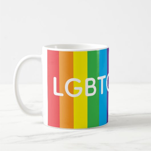 Rainbow "LGBTQIAPN+" Mug Koffiemok (Links)