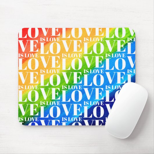 Rainbow LHBT Pride Love is Liefde Muismat (Met muis)
