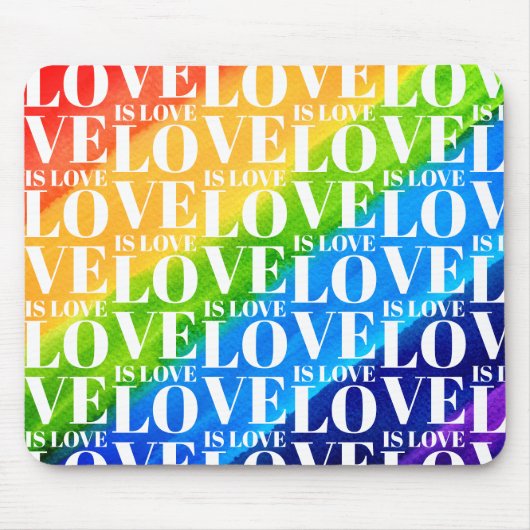 Rainbow LHBT Pride Love is Liefde Muismat (Voorkant)
