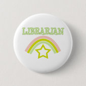 Rainbow Librarian Ronde Button 5,7 Cm (Voorkant)