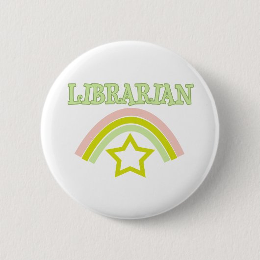 Rainbow Librarian Ronde Button 5,7 Cm (Voorkant)