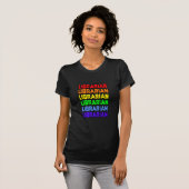 Rainbow Librarian T-shirt (Voorkant volledig)