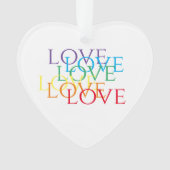RAINBOW LIEFDE Acryl Hart Ornament (voorkant)