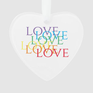 RAINBOW LIEFDE Acryl Hart Ornament