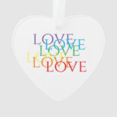 RAINBOW LIEFDE Acryl Hart Ornament (achterkant)