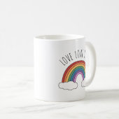 Rainbow Liefde Liefde Koffiemok (Voorkant rechts)