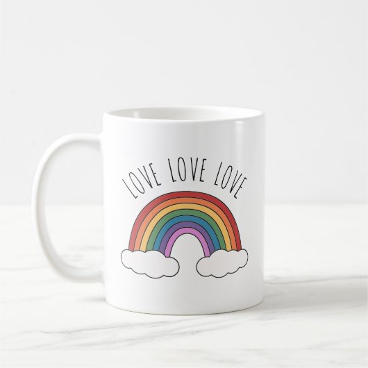 Rainbow Liefde Liefde Koffiemok (Links)