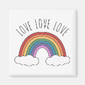 Rainbow Liefde Liefde Magneet (Voorkant)