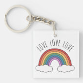 Rainbow Liefde Liefde Sleutelhanger (Voorkant)