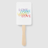 RAINBOW LIEFDE Rechthoek Hand Fan Handwaaier (Achterkant)