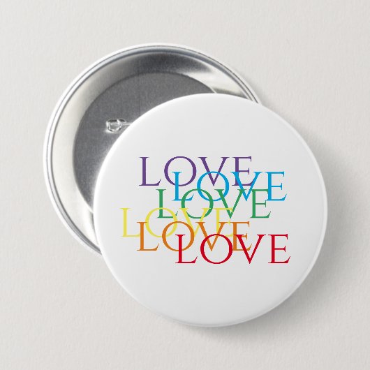 RAINBOW LIEFDE Ronde Pin Button (Voorkant /achterkant)