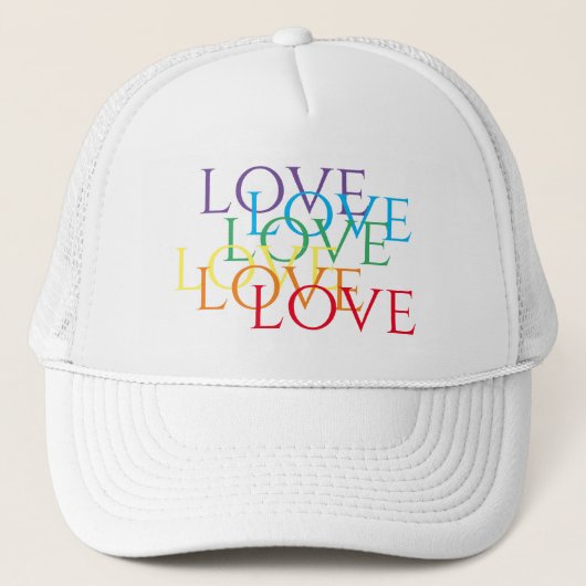 RAINBOW LIEFDE Trucker Hoed Trucker Pet (Voorkant)