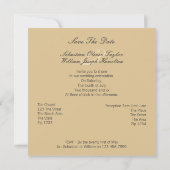 Rainbow-liefdeshart van de homo's in het zand save the date (Achterkant)