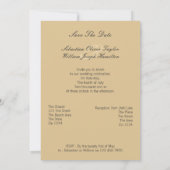 Rainbow-liefdeshart van de homo's in het zand save the date (Achterkant)