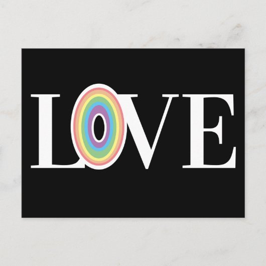 RAINBOW LIEFT DEZELFDE GESLACHT DANK U BRIEFKAART (Voorkant)