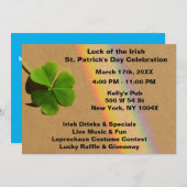 Rainbow Light Blue & Green Clover Drink Iers Kaart (Voorkant / Achterkant)