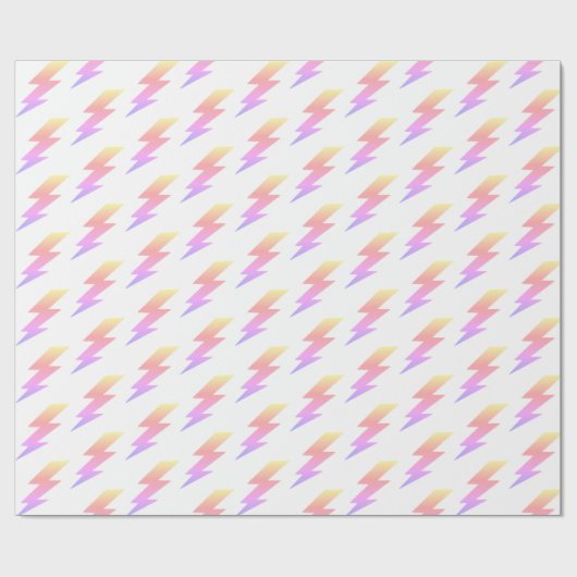 Rainbow Lightning Bolt Cadeaupapier (Vlak)