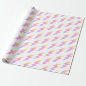 Rainbow Lightning Bolt Cadeaupapier (Uitgerold)
