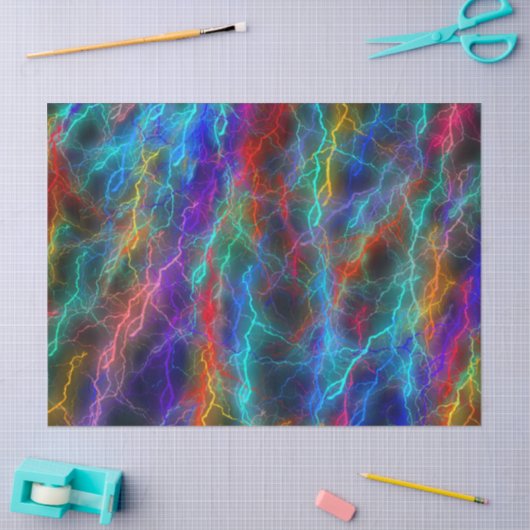 Rainbow Lightning tissuepapier (Craft)