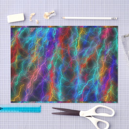 Rainbow Lightning Tissuepapier (Craft)
