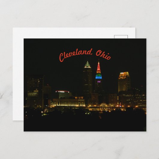 Rainbow Lights Cleveland Briefkaart (Voorkant / Achterkant)