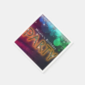 Rainbow Lights Sparkle Dance Club Verjaardagsfeest Servetten (Hoek)