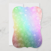Rainbow Lights Sparkle Sweet 16 Feest Uitnodiginge Kaart (Achterkant)
