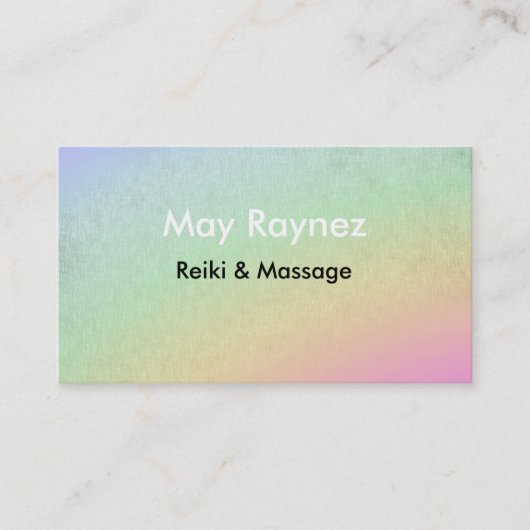 Rainbow LightWorker Reiki Spirituele Visitekaartje (Voorkant)