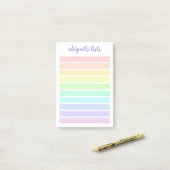 Rainbow-lijst voor pasta's - Aangepaste naam Post-it® Notes (Op bureau)
