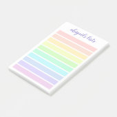 Rainbow-lijst voor pasta's - Aangepaste naam Post-it® Notes (Schuin)