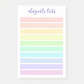 Rainbow-lijst voor pasta's - Aangepaste naam Post-it® Notes (Voorkant)