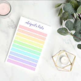 Rainbow-lijst voor pasta's - Aangepaste naam Post-it® Notes