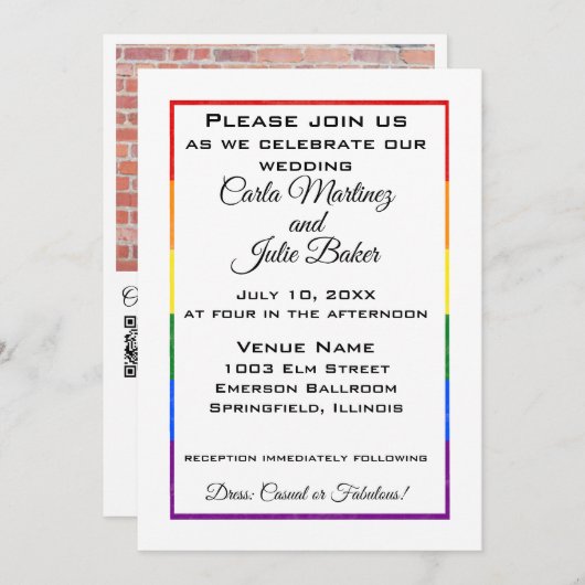 Rainbow Lijst Weddenschap Kaart (Voorkant / Achterkant)